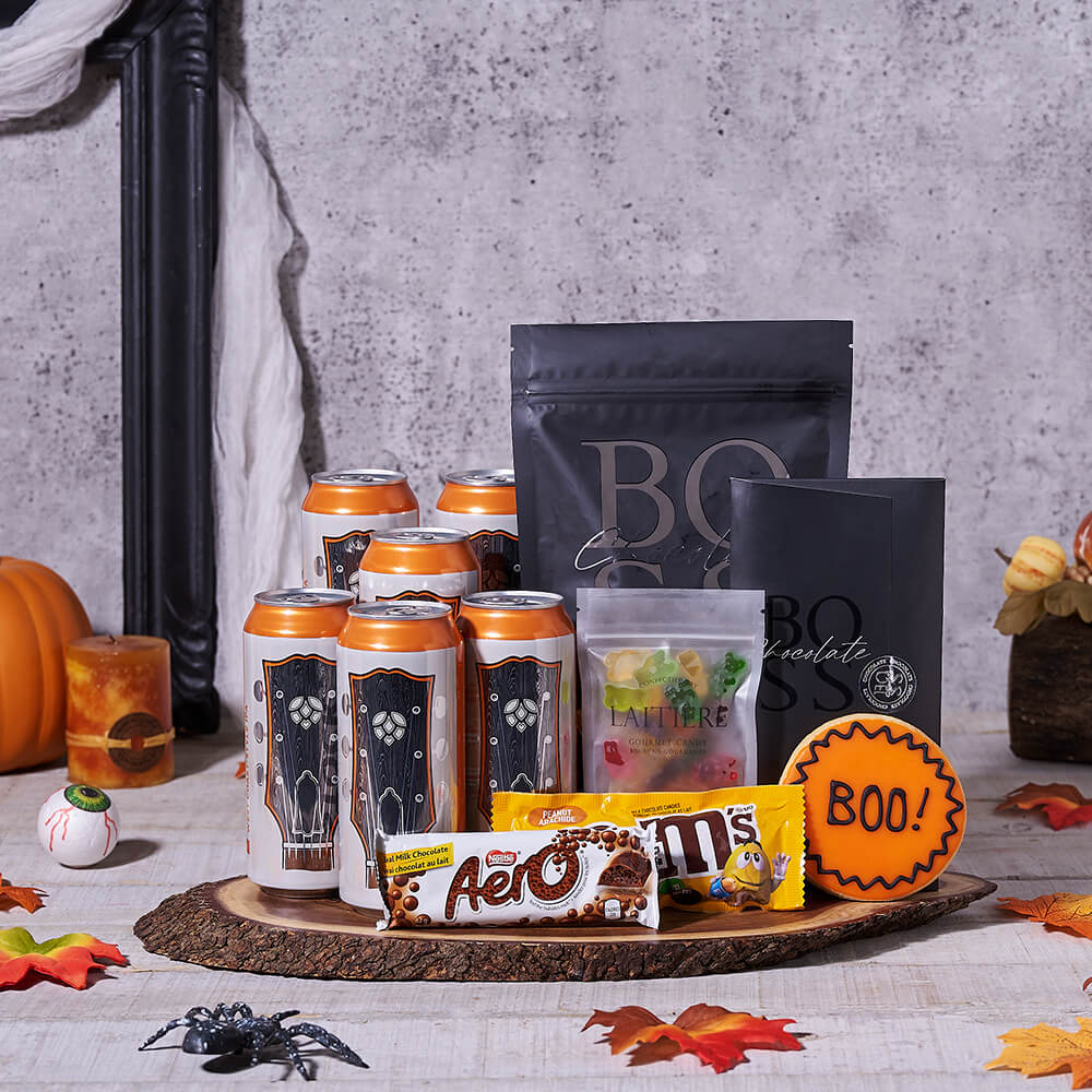 Beer & Popcorn Halloween Party Set, beer gift, beer, gourmet gift, gourmet, candy gift,  candy, halloween gift, halloween