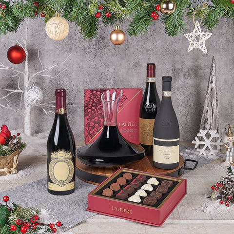 Christmas Wine Pairing Gift, wine, wine gift, christmas gift, christmas, chocolate gift, chocolate, Canada delivery