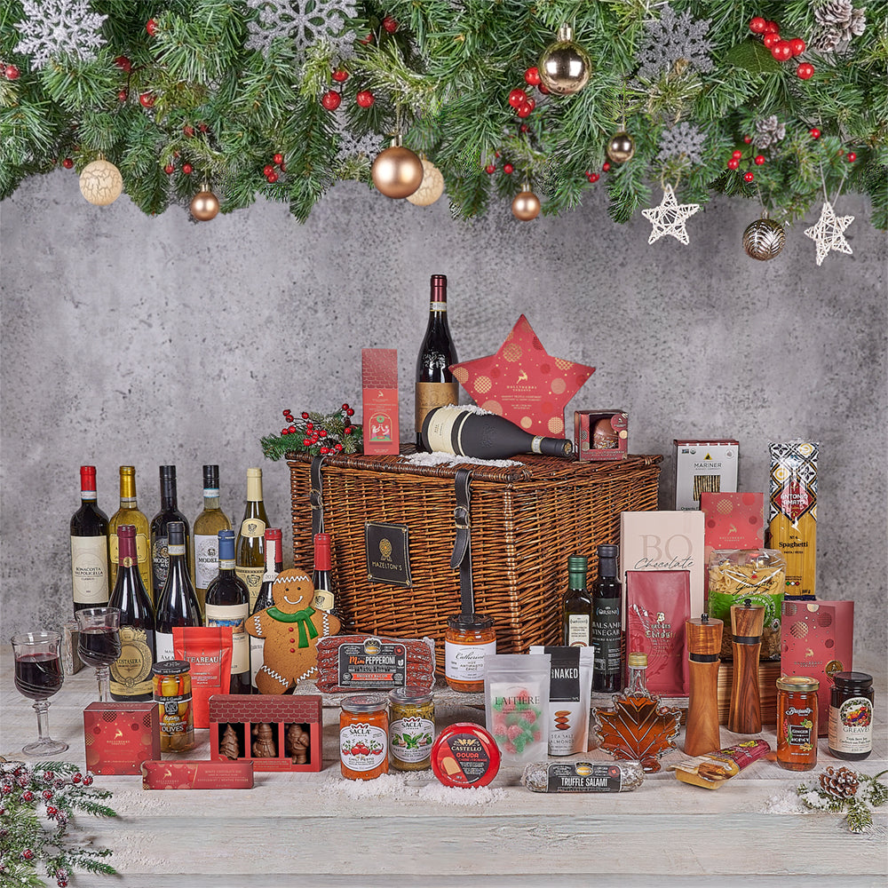 Total Package Holiday Wine Gift, christmas gift, christmas, wine gift, wine, luxury wine gift, luxuery, Canada delivery