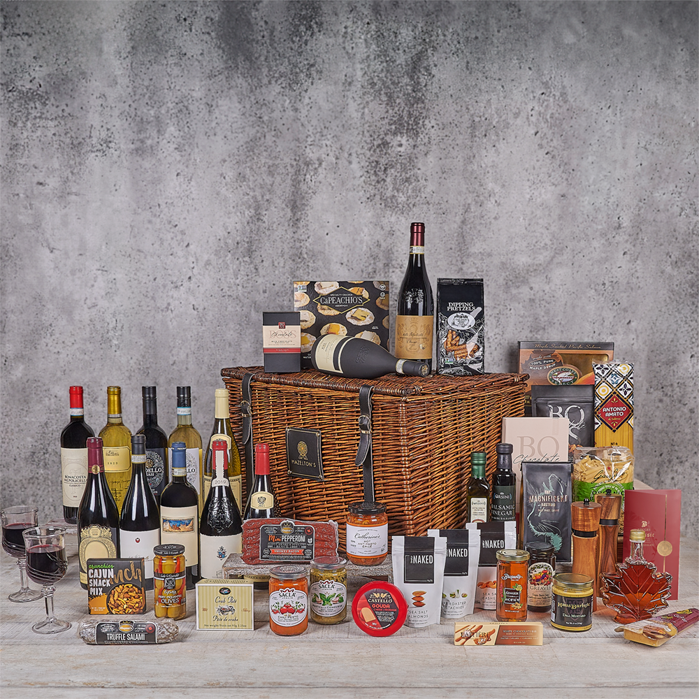 Unrivaled Wine Gift Basket - Premium Wines, wine gift, wine, chocolate gift, chocolate, luxury gift basket, luxury gift, Canada delivery