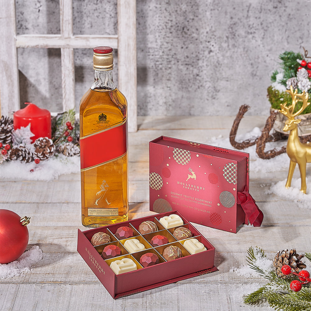 Whisky & Chocolate Gift Set, liquor gift, liquor, chocolate gift, chocolate, christmas gift, christmas, holiday gift, holiday, Canada delivery